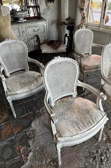 ルイ16世フレンチアームチェア【パディントン】｜アンティーク家具