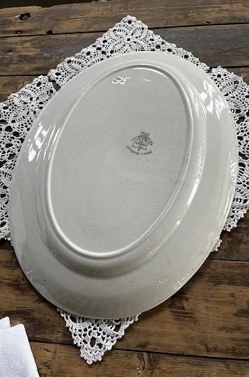 クレイユモントローGlaïeul オーバルプレート大皿フランスアンティーク