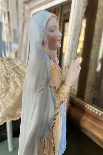 アンティークマリア像ブルーベールフュイギュリン【パディントン