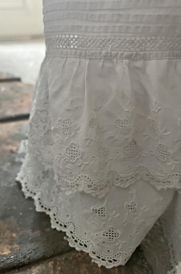 2020最新型 高品質 1920年代のアンティークペチコートドレス 花刺繍