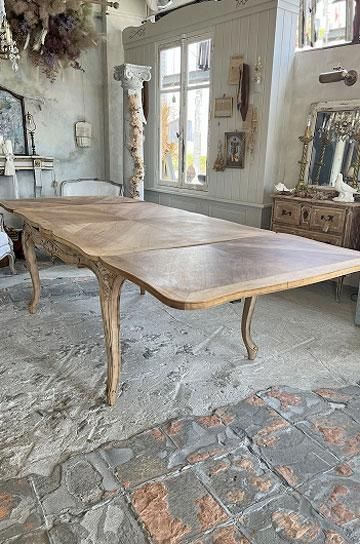 フランスパーテーション、テーブル フランスアンティーク ファブリック パーテーション