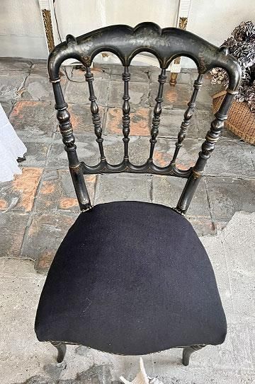 ブラックナポレオンチェア【パディントン】｜アンティーク家具