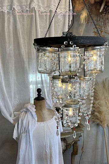 メイソンジャーボトルシャンデリア10灯【パディントン