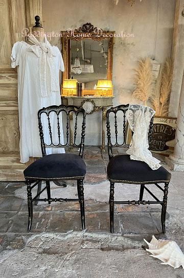 ナポレオンチェア　Napoleon Chair フランスアンティーク　花柄 フランスアンティーク ナポレオンチェア.n ナポレオン3世様式
