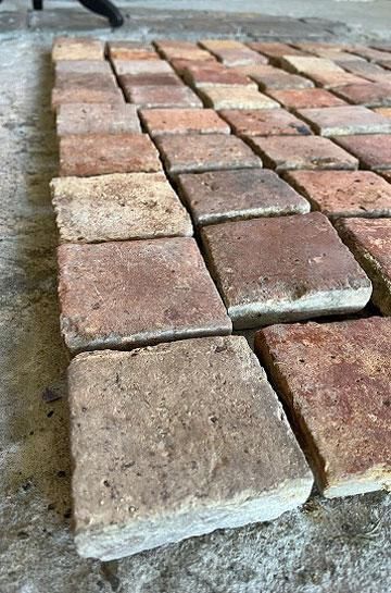 貴重】フランス アンティーク カラフルタイル 10×10 1枚
