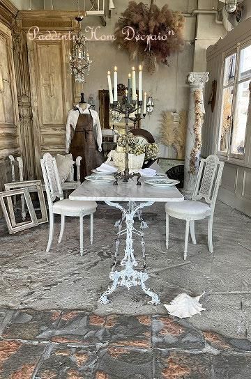 マーブルトップアイアンテーブル【パディントン】｜アンティーク家具