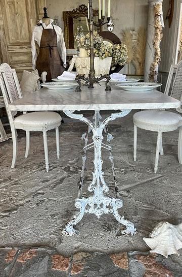 マーブルトップアイアンテーブル【パディントン】｜アンティーク家具