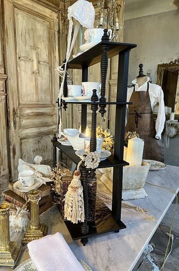 ブラックナポレオンシェルフ【パディントン】｜アンティーク家具