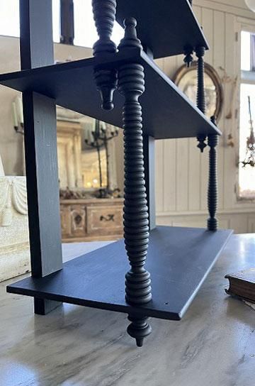 ブラックナポレオンシェルフ【パディントン】｜アンティーク家具