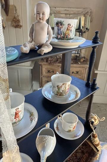 ブラックナポレオンシェルフ【パディントン】｜アンティーク家具