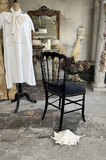 ブラックナポレオンチェアa【パディントン】｜アンティーク家具