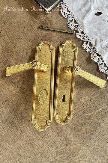 真鍮製レバードアハンドル内鍵付き【パディントン】｜アンティーク家具