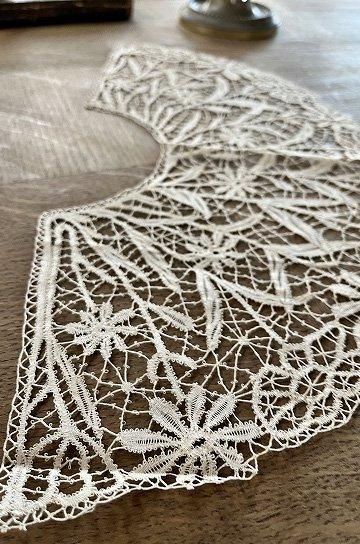 アンティークボビンレースの付け襟b【パディントン】｜ブロカント