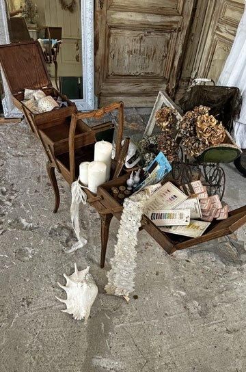 アンティークソーイングボックス