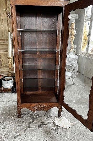 ルイ15世ガラスキャビネット【パディントン】｜アンティーク家具