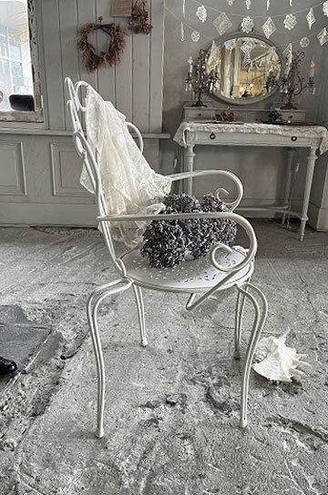 イギリス　アイアン　アームチェア アイアンガーデンアームチェア【パディントン】｜アンティーク家具