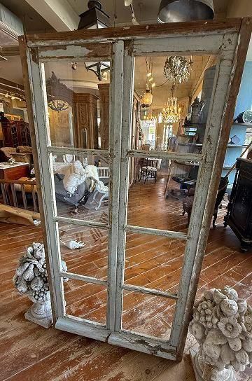 木枠付きグレモン錠ガラスウィンドウcパディントン】｜アンティーク家具