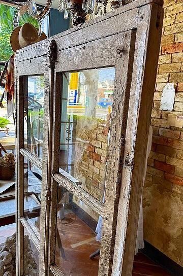 木枠付きグレモン錠ガラスウィンドウd【パディントン】｜アンティーク家具