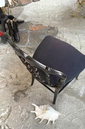 ブラックナポレオンチェアa【パディントン】｜アンティーク家具