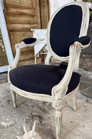 MOBILIA モビリア ルイ16世様式 アームチェア エグゼクティブチェア ルイ16世様式アームチェア 62815b アンティーク家具 ウェブサイト商品