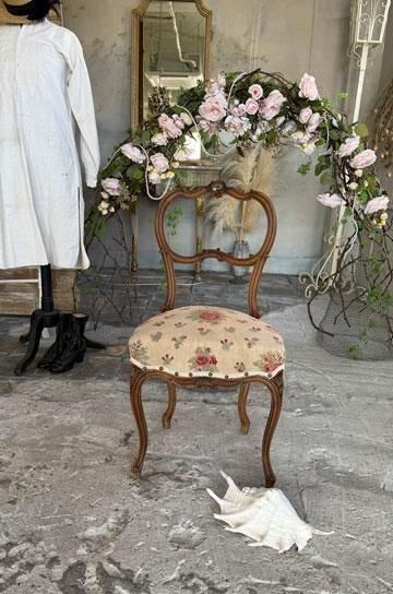 ロココ調ファブリックチェア【パディントン】｜アンティーク家具