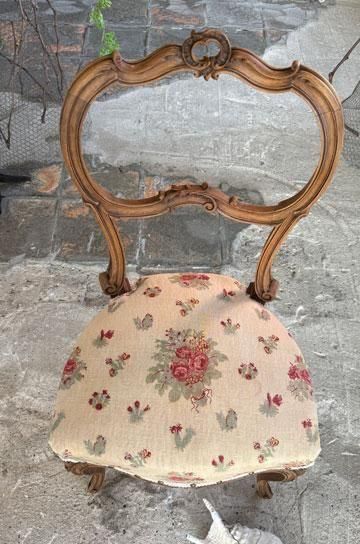 ロココ調ファブリックチェア【パディントン】｜アンティーク家具