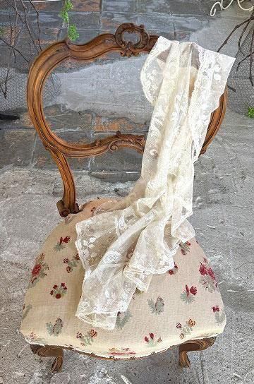 ロココ調ファブリックチェアd【パディントン】｜アンティーク家具