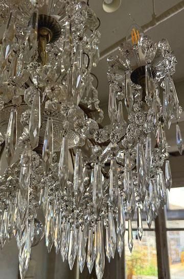 ヴェネツィアンクリスタルドロップシャンデリア【パディントン
