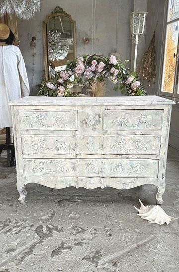 アンティーク タンス 東海家具工業 ワイドチェスト 4段 アンティーク調 ノワール 幅