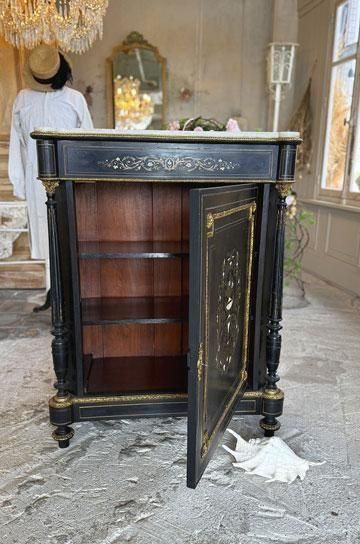 フランスアンティークナポレオン3世様式シェルフ/キャビネット飾り棚