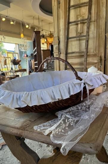 フレンチリネンカバー付きパニエ【パディントン】｜ブロカント