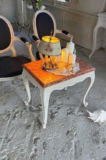 ルイ15世マーブルトップコーヒーテーブル【パディントン