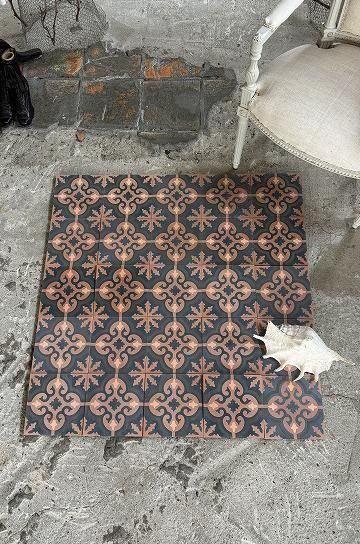 アンティークタイルs2 クワトレフォイルタイル【パディントン