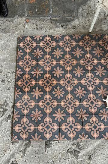 アンティークタイルs2 クワトレフォイルタイル【パディントン