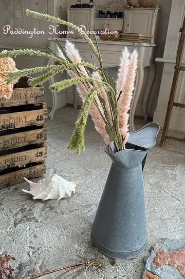 フランス アンティーク 花かご リボン 木製プレート家具装飾 フレンチグレー 雑貨】デコラティブモチーフゴブレット 【グレー】 | 鉢