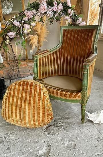 ルイ16世シングルソファ【パディントン】｜アンティーク家具