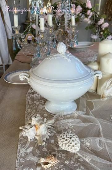 *️⃣プロフ必読❗️アンティーク フランス 陶磁器 蓋付きスーピエール ️⃣プロフ必読❗️アンティーク フランス 陶磁器 蓋付きスーピエール