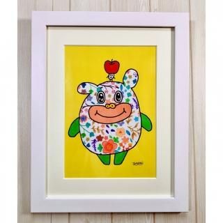 大幅お値下げ❗️みずみずしい　りんごの油絵　洋画　ヴィンテージ　ゴールド額縁 大幅お値下げ❗️みずみずしい りんごの油絵 洋画 ヴィンテージ