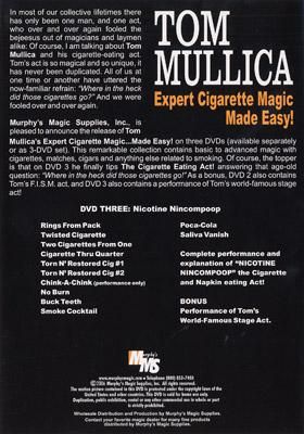 Tom Mullica トム・マリカのサイン入りトム・フーリーデッキ トムマリカのシガレットマジックの全てが収録されたDVD3巻