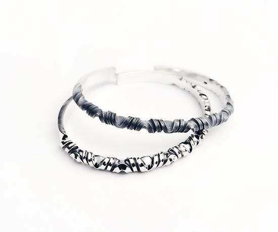 Hizm/共鳴バングル/シルバー925/仕上げ二種/14~19cm - シルバー