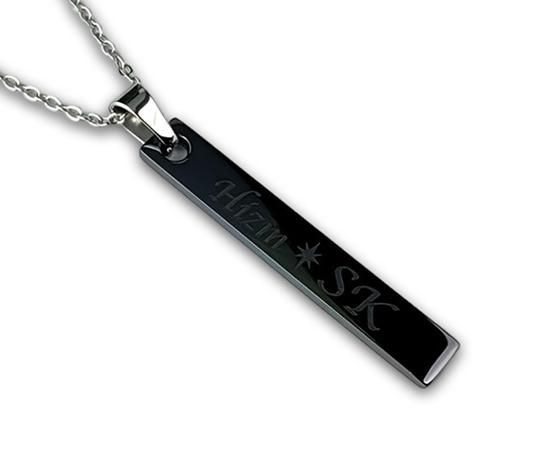Hizm/SK accessory/札形ペンダントトップM 黒雪華ピアノブラック Hizm/SK accessory/札形ペンダントトップM 黒雪華ピアノブラック
