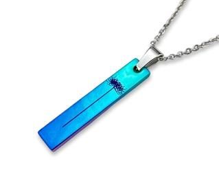 Hizm/SK accessory/札形ペンダントトップM 黒銀白蛇/チェーン