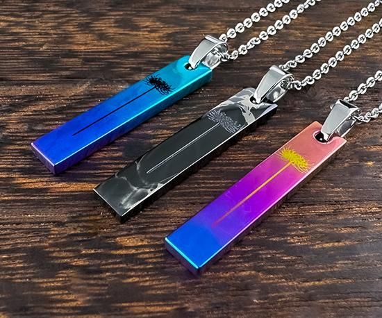 一点のみ】Hizm/SK accessory/札形ペンダントトップS 黄彼岸花