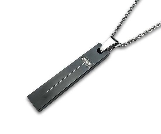 Hizm/SK accessory/札形ペンダントトップM 黒銀燦然彼岸花 Hizm/SK accessory/札形ペンダントトップM 黒銀燦然彼岸花