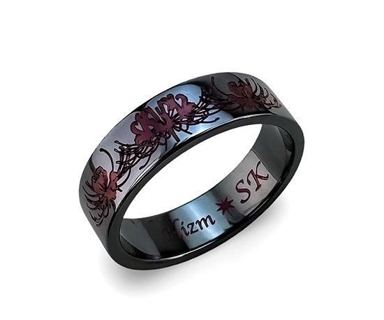 年末のプロモーション Hizm/SK accessory/燦然彼岸花リング6mm幅【夕陽色】マット アクセサリー