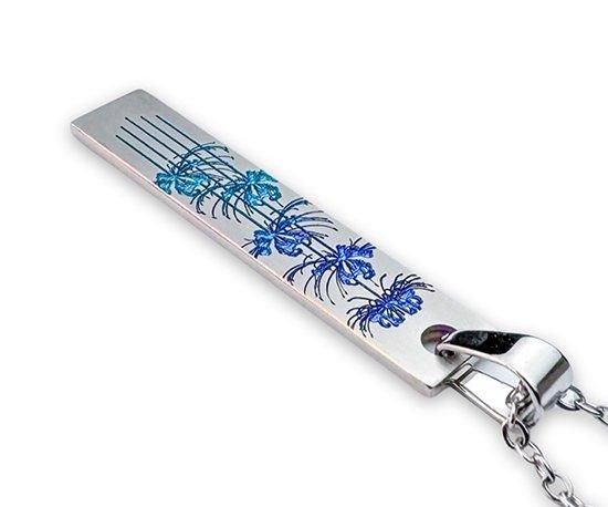 Hizm/札形ペンダントトップM 燦然彼岸花ペンダント 青×碧/純 Hizm/札形ペンダントトップM 燦然彼岸花ペンダント 青×碧/純