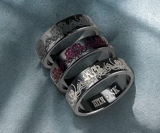 Hizm/SK accessory/燦然彼岸花リング6mm幅【夕陽色】マット Hizm/SK accessory/燦然彼岸花リング6mm幅【夕陽色】マット