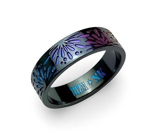 Hizm/SK accessory/燦然彼岸花リング6mm幅【墨銀色】ピアノ Hizm/SK accessory/燦然彼岸花リング6mm幅【墨銀色】ピアノ