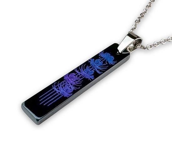 Hizm/SK accessory/札形ペンダントS 燦然彼岸花 【闇夜色】ピアノ Hizm/SK accessory/札形ペンダントS 燦然彼岸花 【闇夜色】ピアノ