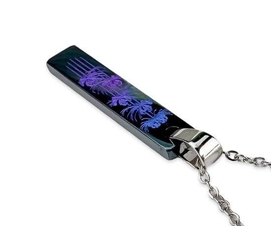 Hizm/SK accessory/札形ペンダントS 燦然彼岸花 【闇夜色】ピアノ Hizm/SK accessory/札形ペンダントS 燦然彼岸花 【闇夜色】ピアノ